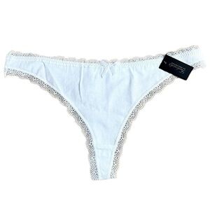 Frederick’s of Hollywood white lace trim thong